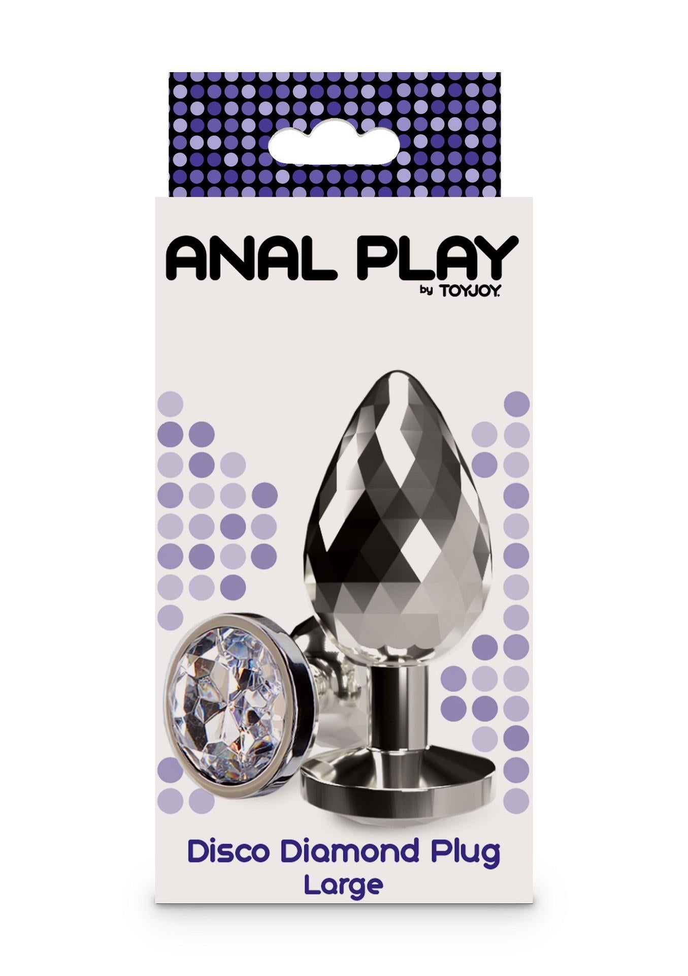Plug anal ToyJoy Disco Diamond, mare, argintiu