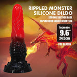 Dildo ondulat din silicon Power Monsters Fire Dragon 24,5 cm