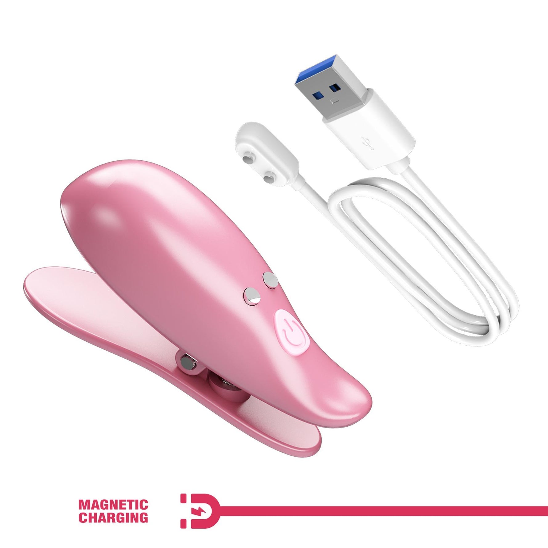 Cleme vibratoare pentru mameloane Pretty Love Cayley roz cu telecomandă