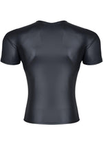 Tricou Regnes Fetish Planet XL pentru bărbați, cu guler în V, aspect umed