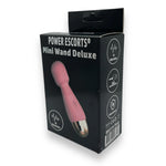 Mini vibrator cu baghetă Power Escorts, silicon, roz, USB, 11,6 cm