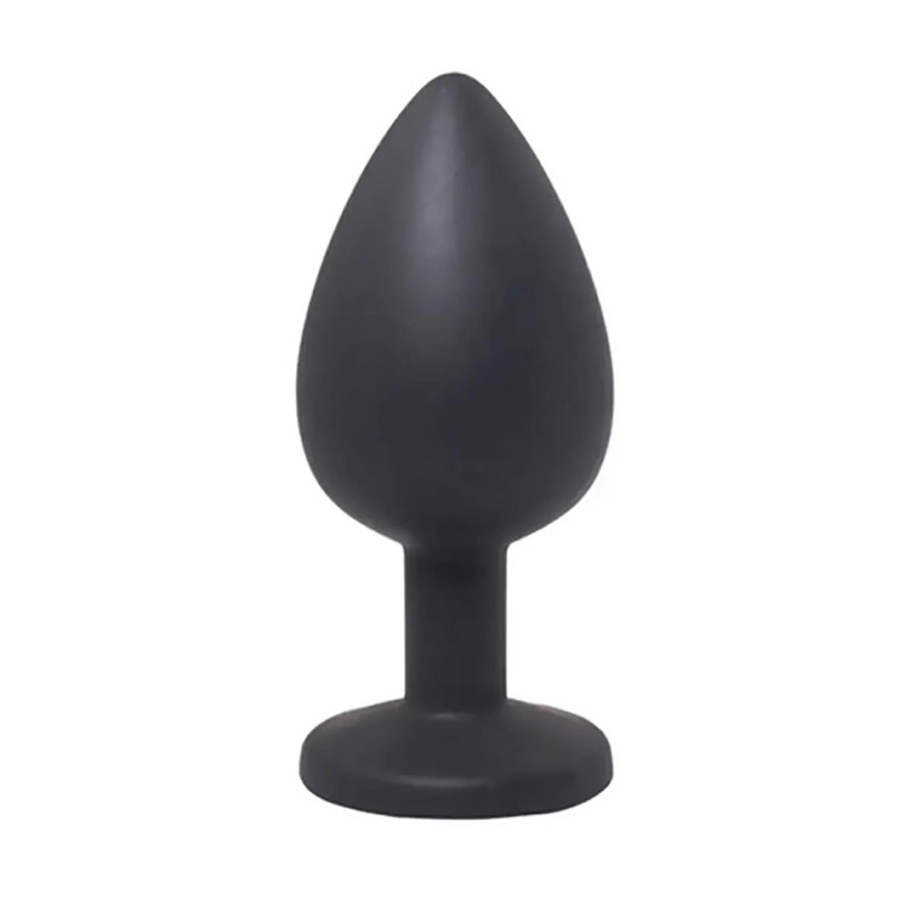 Plug anal din silicon negru Fantasy Mic cu cristal alb 7 cm