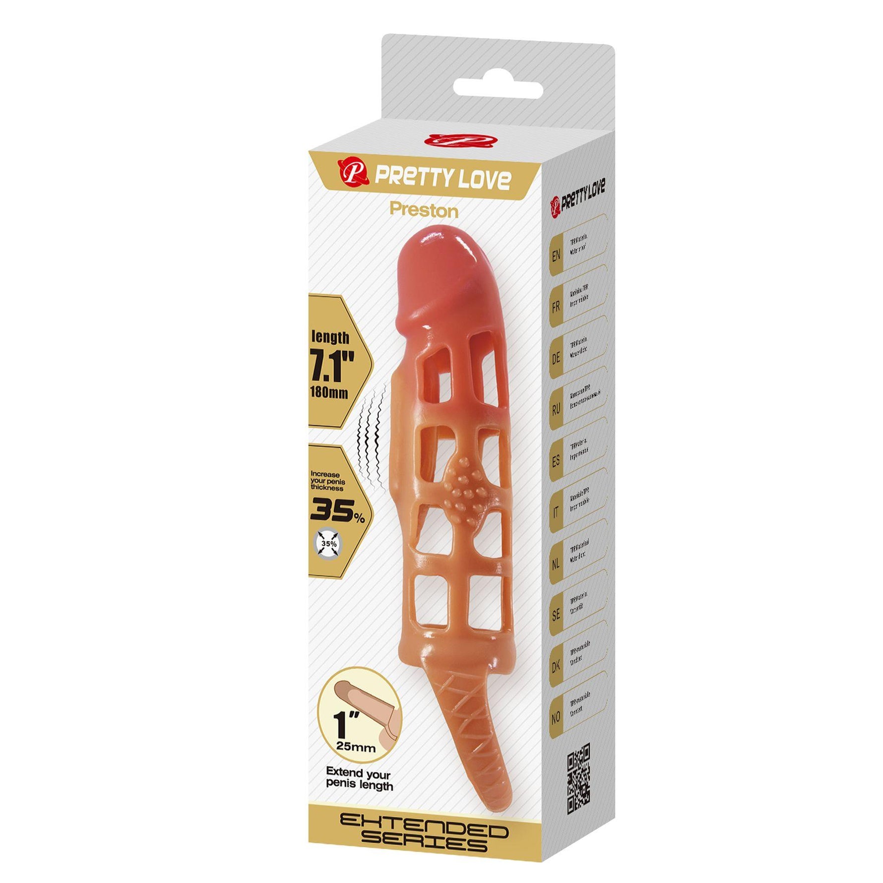 Pretty Love Preston Extensor de penis 18cm TPR