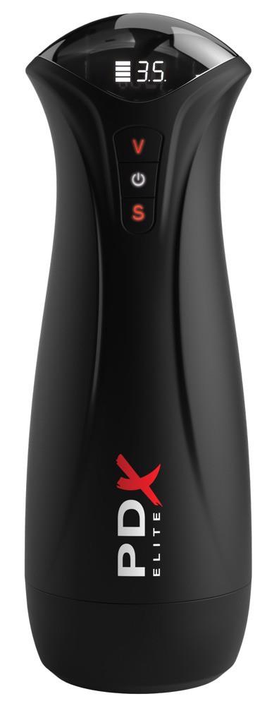 Masturbator cu vibrații și aspirație PDX Elite USB 24,5 cm