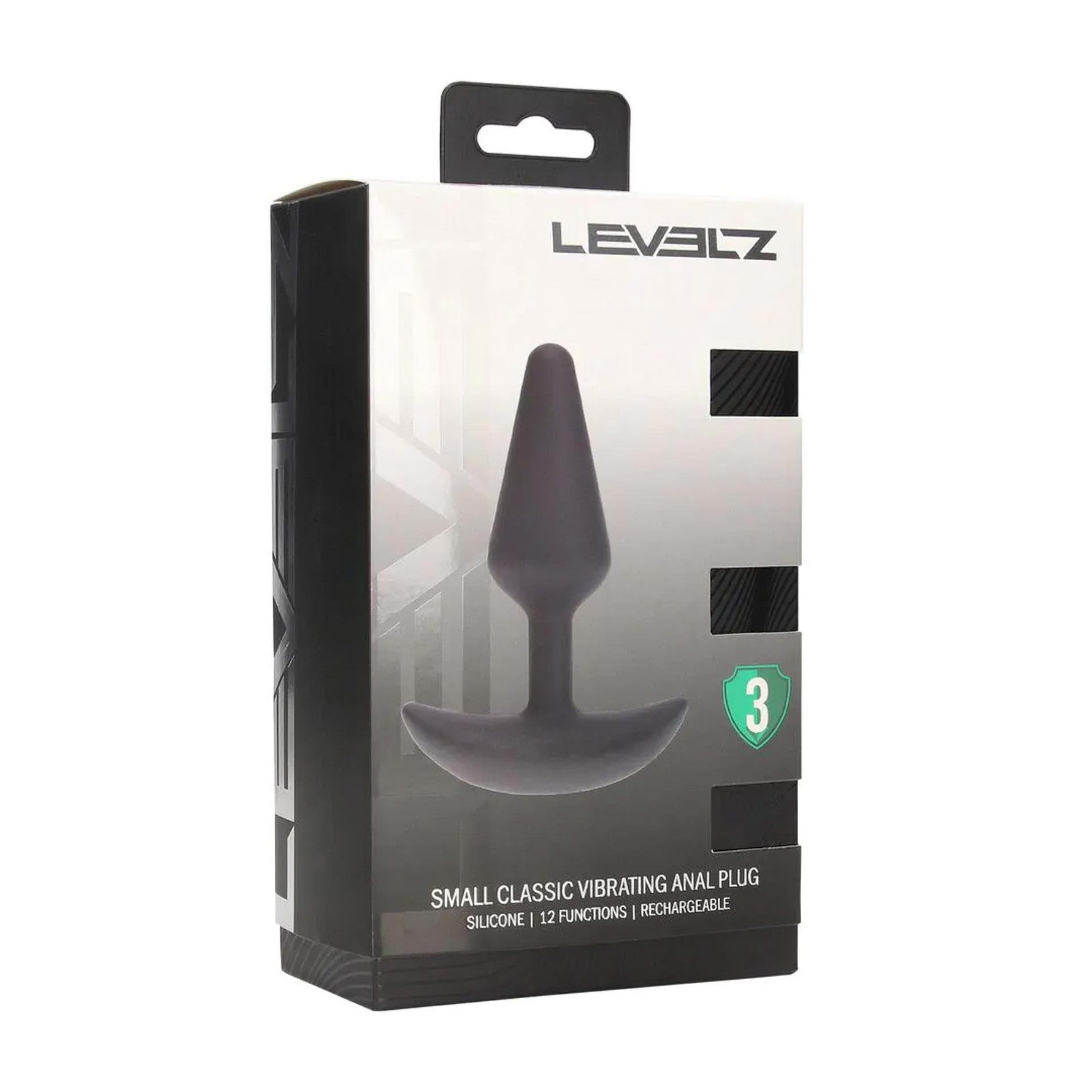Dop anal vibrant din silicon Levelz S, negru