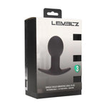Plug anal vibrant din silicon Levelz cu un singur bec, negru, 9 cm