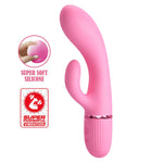 Vibrator Pretty Love Marski din silicon, model iepure, cu 10 funcții