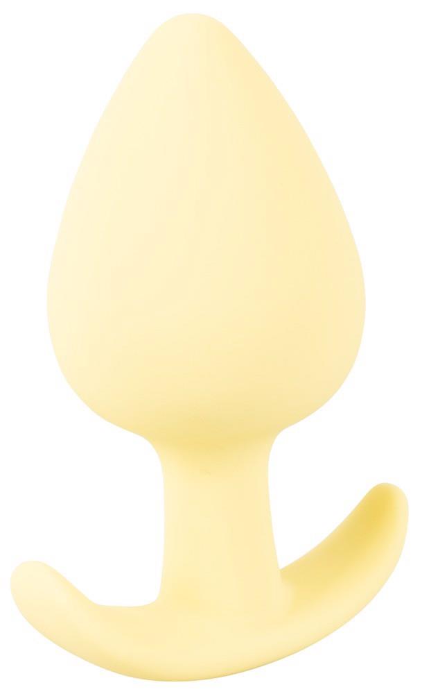 Plug anal Cuties din silicon galben 6,5 cm