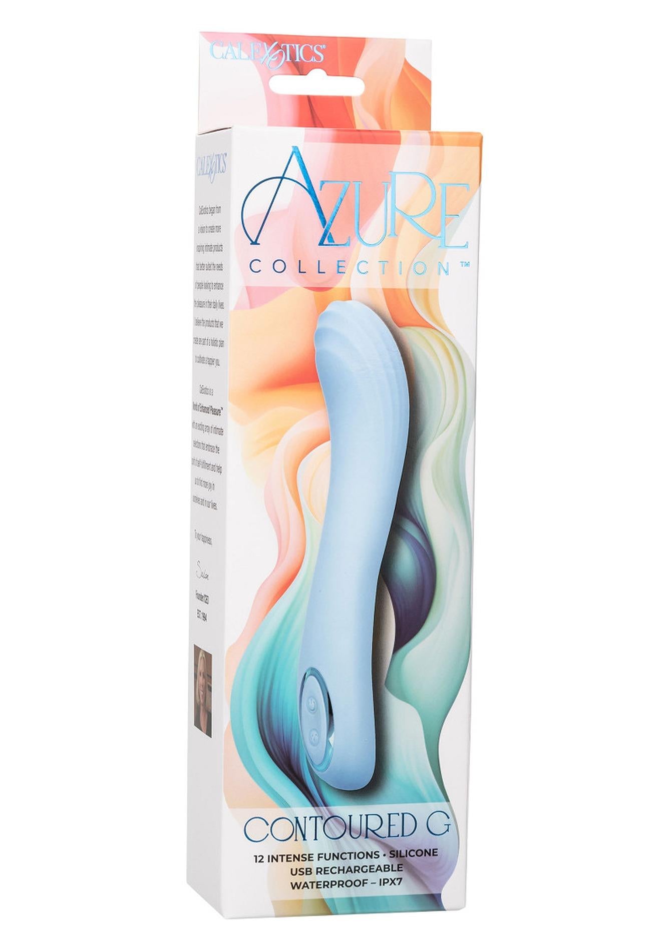 Vibrator Calexotics Azure Collection din silicon pentru punctul G, albastru