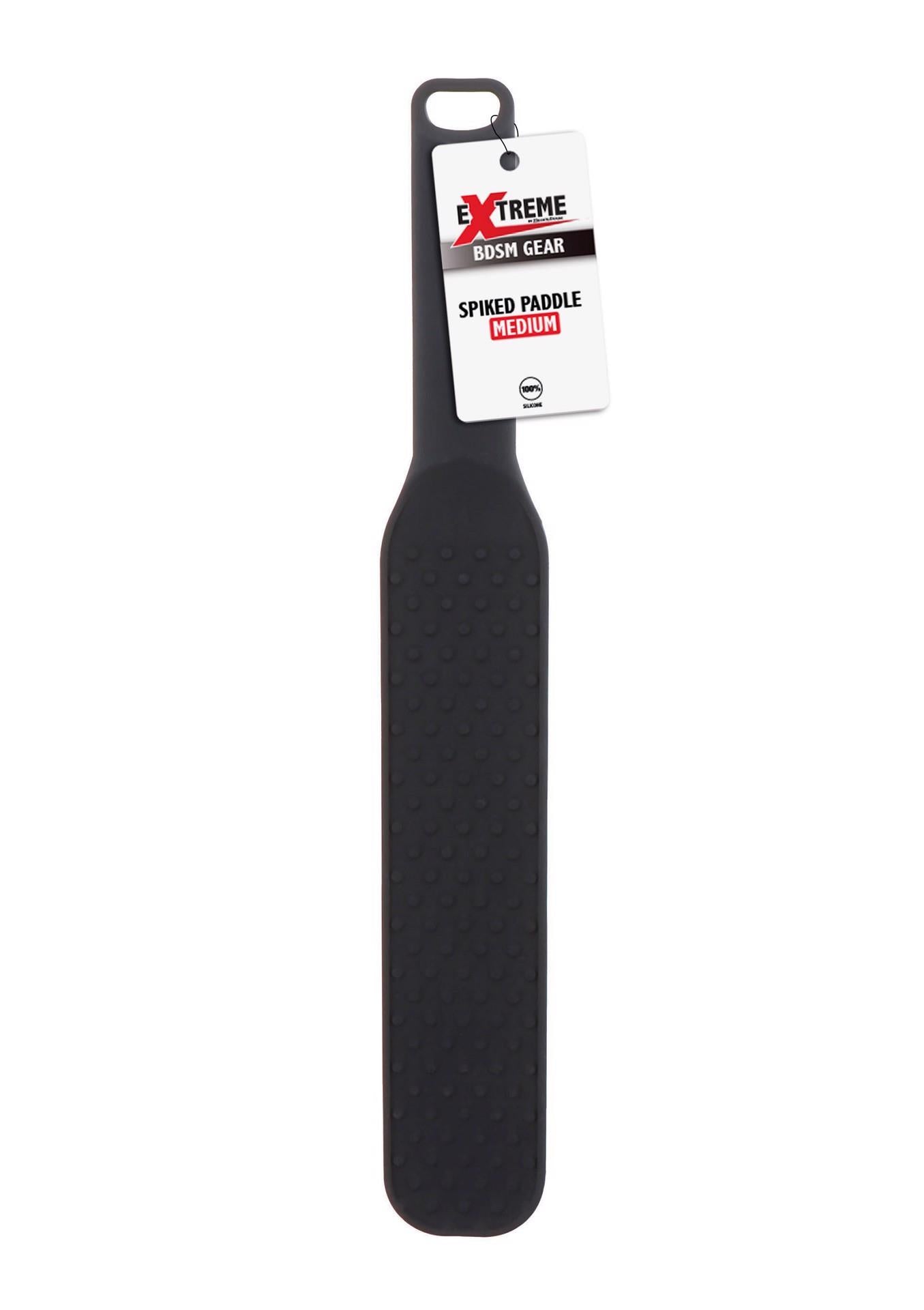 Mistrie din silicon Extreme Hidden Desire cu țepi, neagră, 28 cm