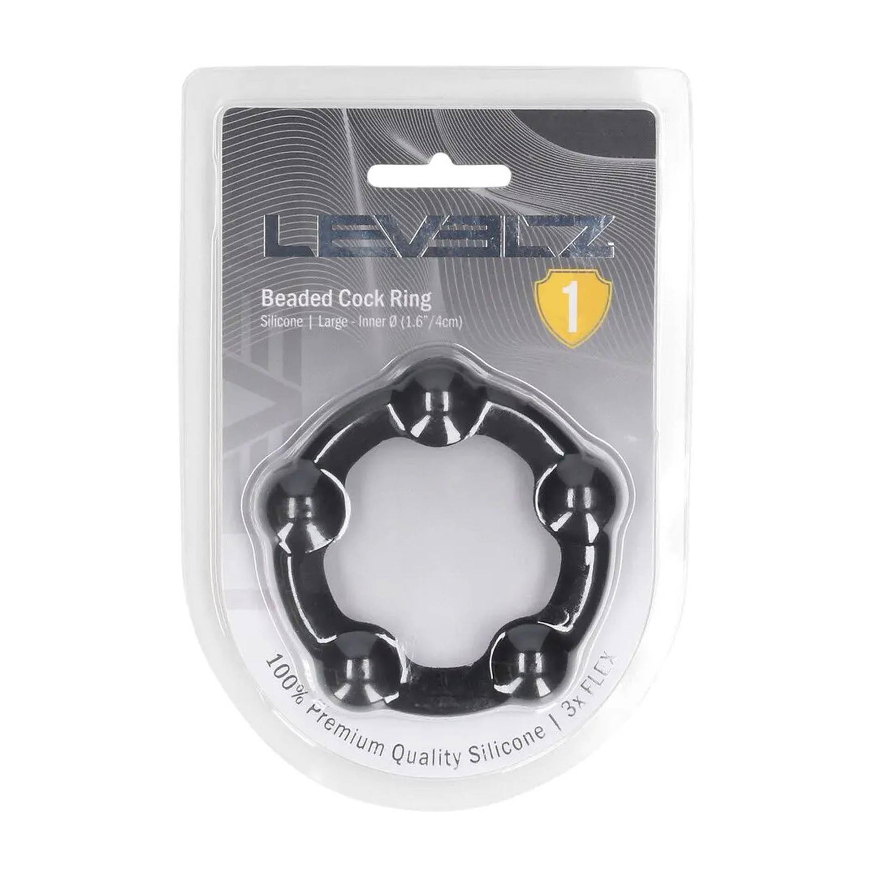 Inel pentru penis Levelz L din silicon, negru