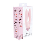Vibrator dublu Amour Loveline din silicon roz 11 cm