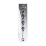 Perle anale din silicon Levelz cu picătură de apă, 40 mm, negre