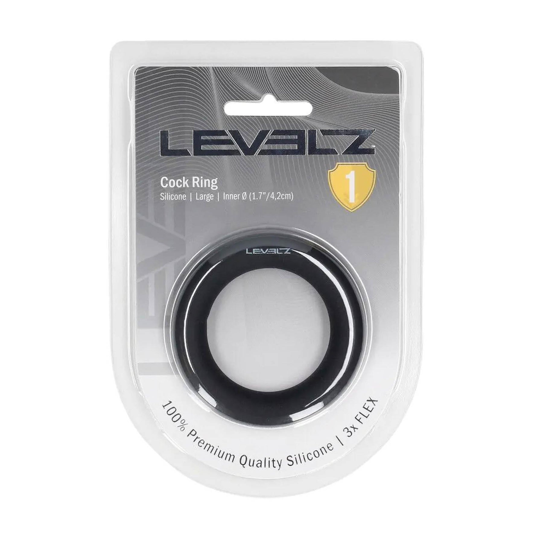 Inel pentru penis Levelz L din silicon, negru