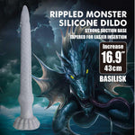 Dildo ondulat din silicon Basilisk Power Monsters 43 cm