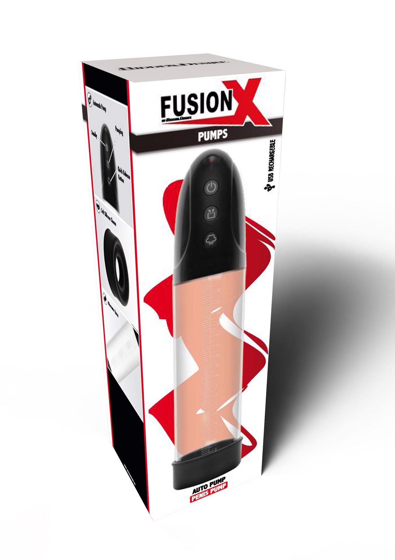Pompă automată pentru penis Hidden Desire FUSION X, neagră