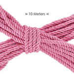 Au! Frânghie de bondage roz din bumbac 10m
