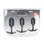 Set de 3 dopuri anale din silicon Levelz, negre