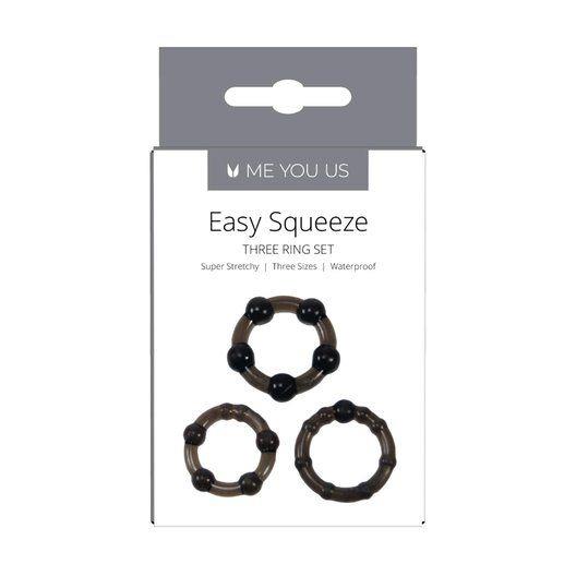 Set de inele Easy Squeeze Me You Us, negru
