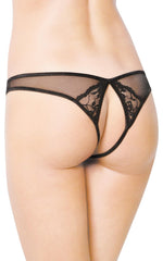 Chiloți din dantelă SoftLine Collection cu zirconii negri M/L