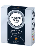 Prezervative ultra subțiri MISTER SIZE 57 mm naturale, 3 bucăți