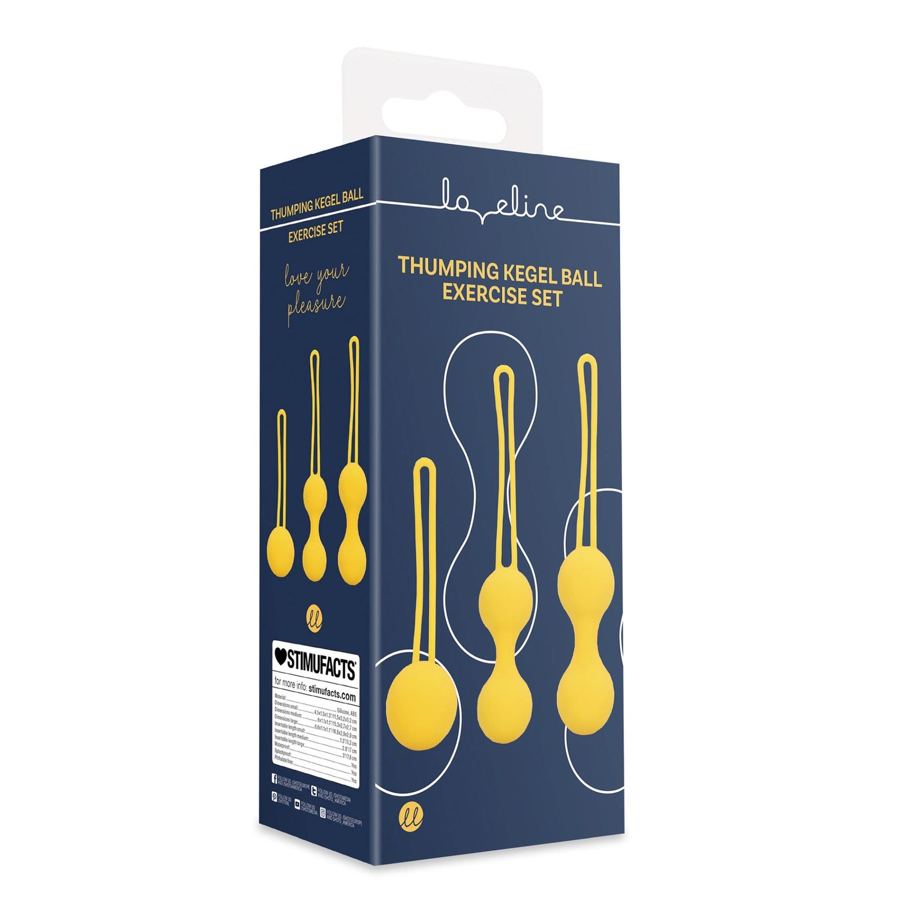 Set de bile Kegel Loveline Galbene