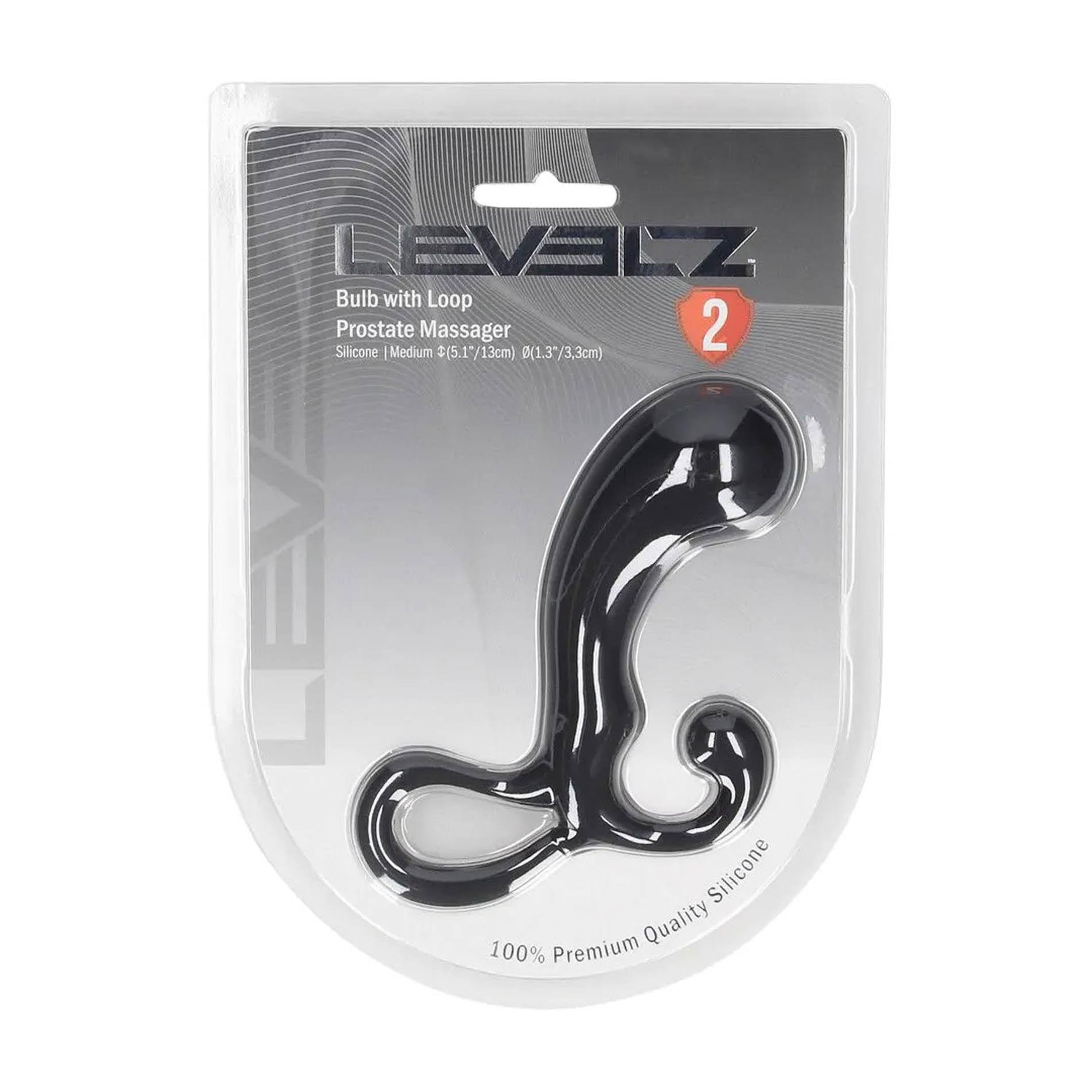 Masaj prostată Levelz M din silicon, negru, 13 cm