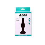 Dop anal Fantasy din silicon, negru, mediu, 11,5 cm