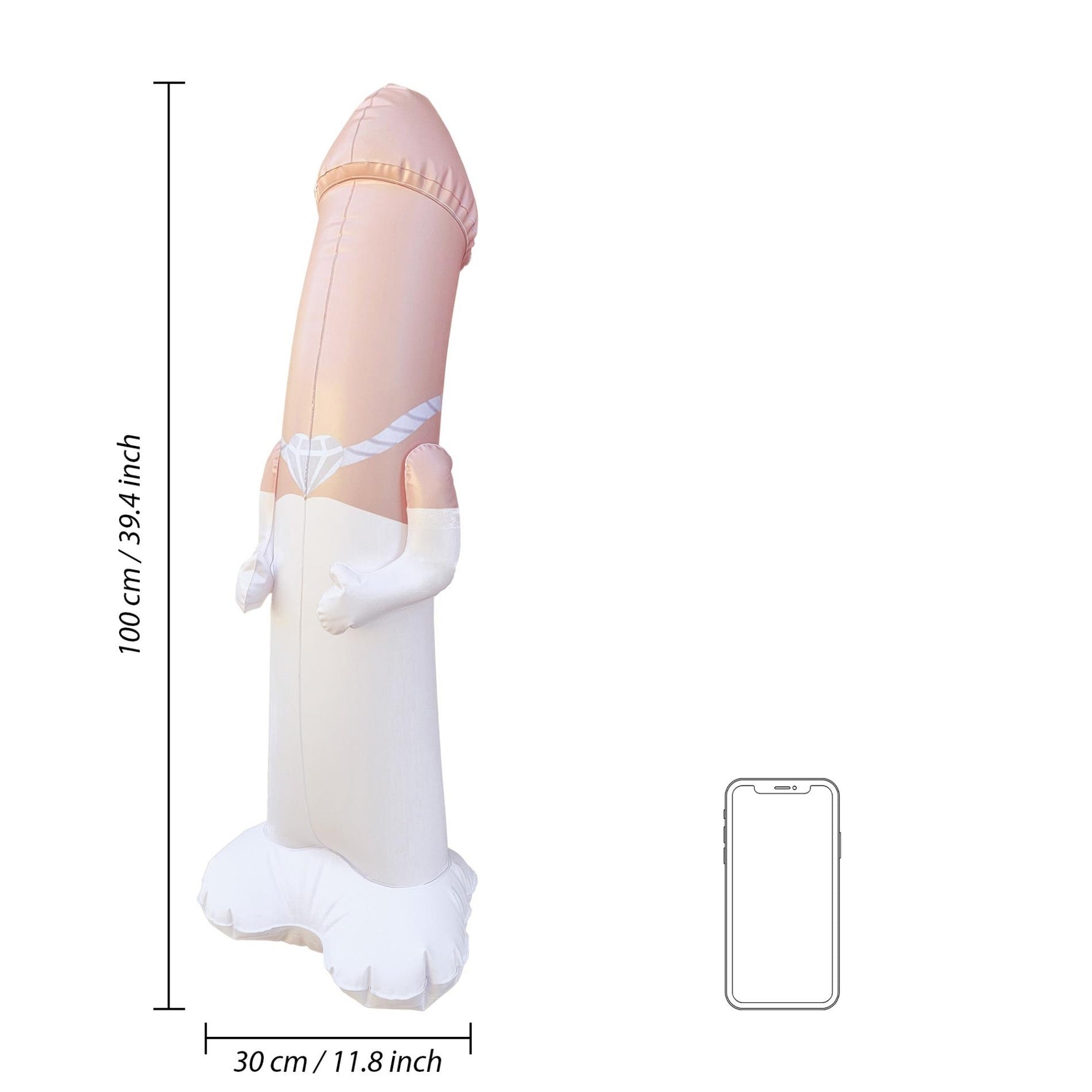 Geantă de mireasă gonflabilă din PVC S Line, culoarea pielii