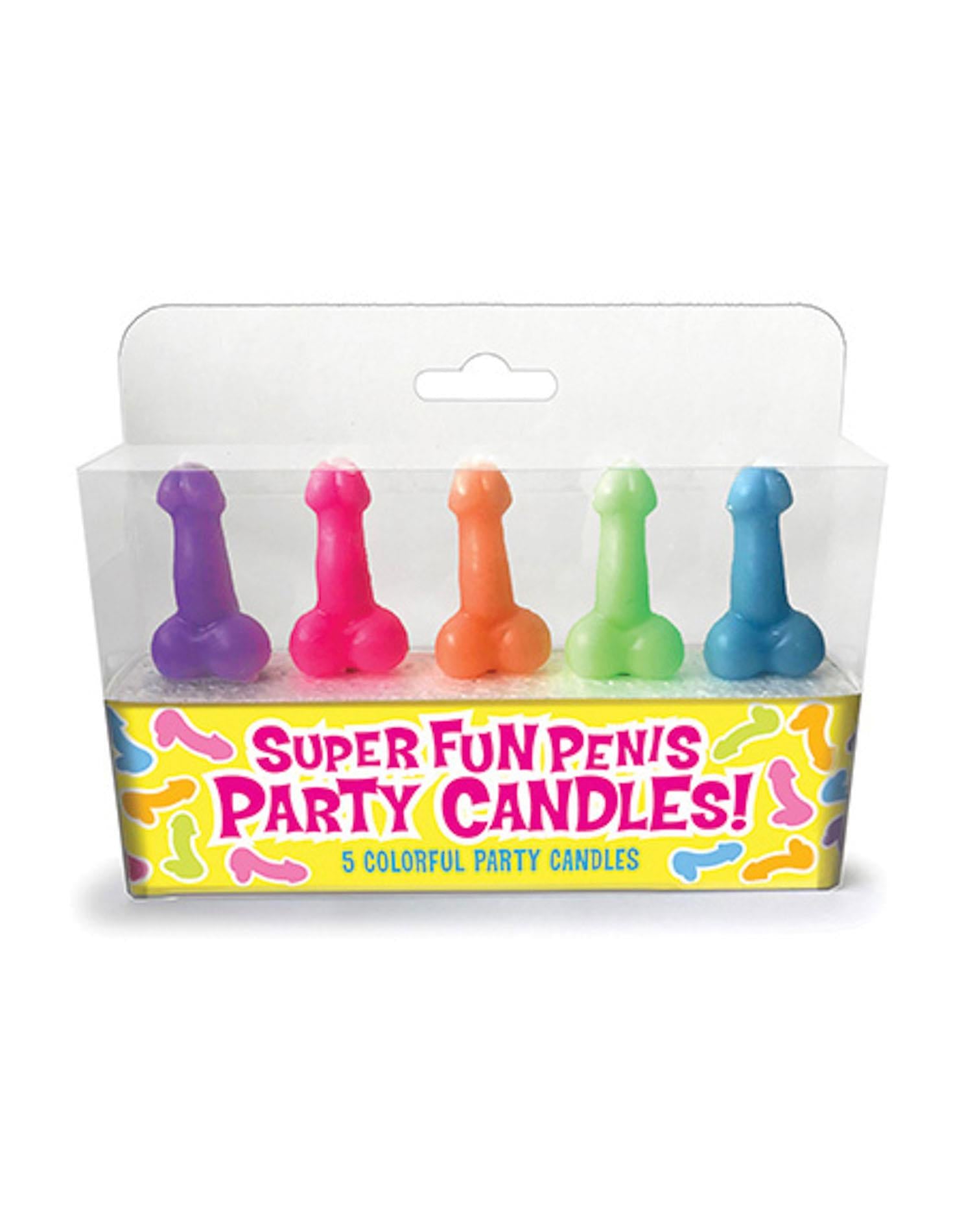 Lumânări de petrecere super distractive în formă de penis, 6 buc.