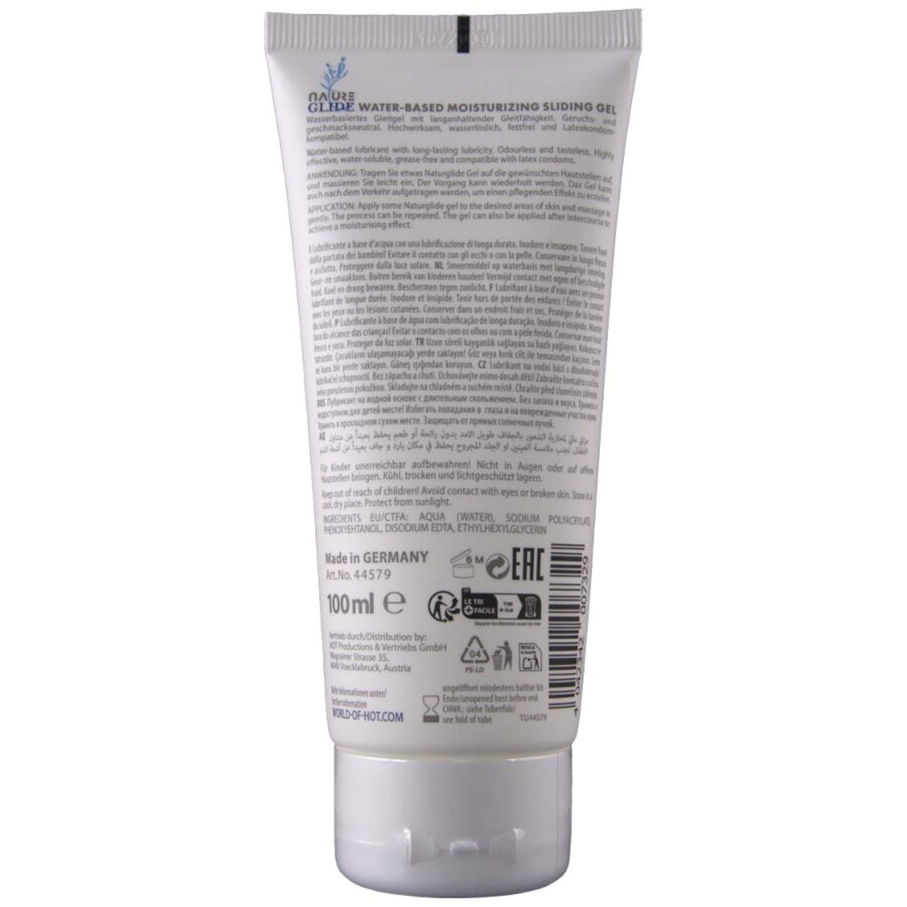 Lubrifiant natural pe bază de apă Hot Naturglide 100 ml