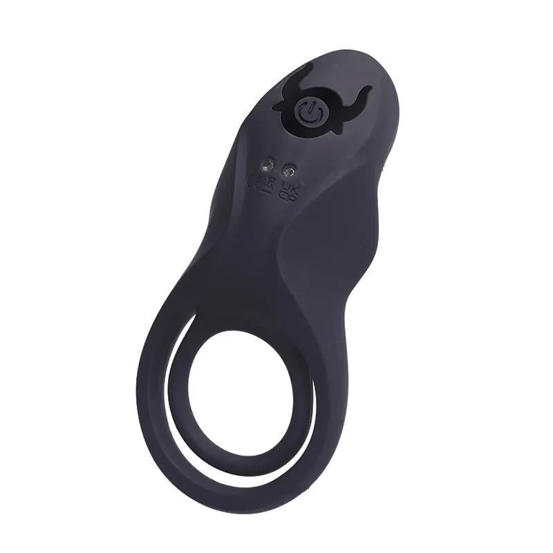 Inel vibrator dublu Hermes Fantasy Silicon USB cu telecomandă