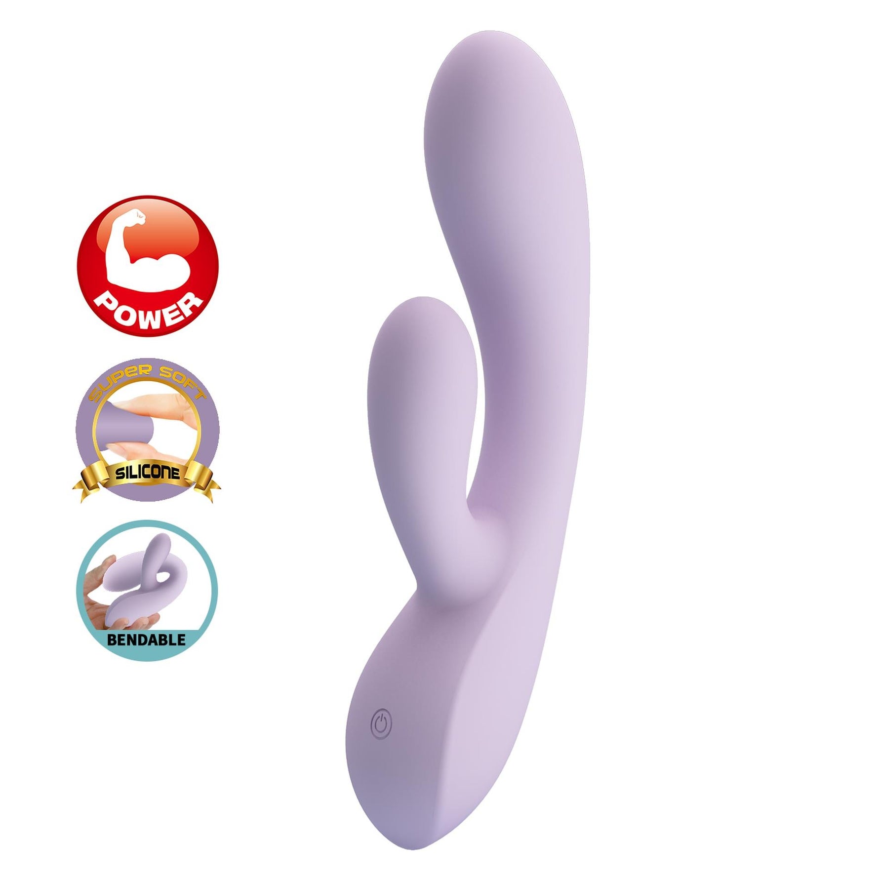 Vibrator USB Rosolyn Pretty Love din silicon, cu formă de iepuraș, 10 moduri