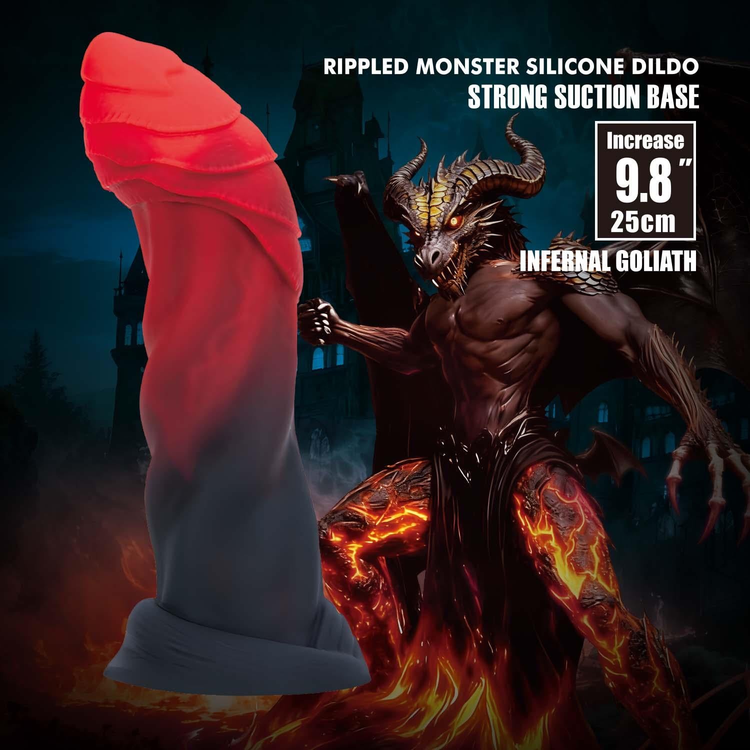 Dildo din silicon Power Monsters Infernal Goliath 25 cm