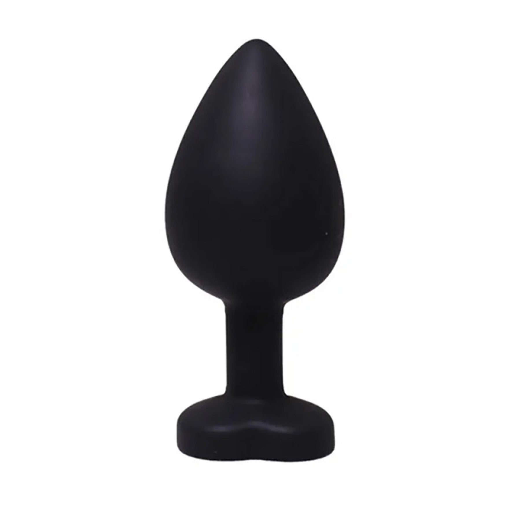 Plug anal din silicon cu inimă Fantasy Large negru cu cristal 9 cm