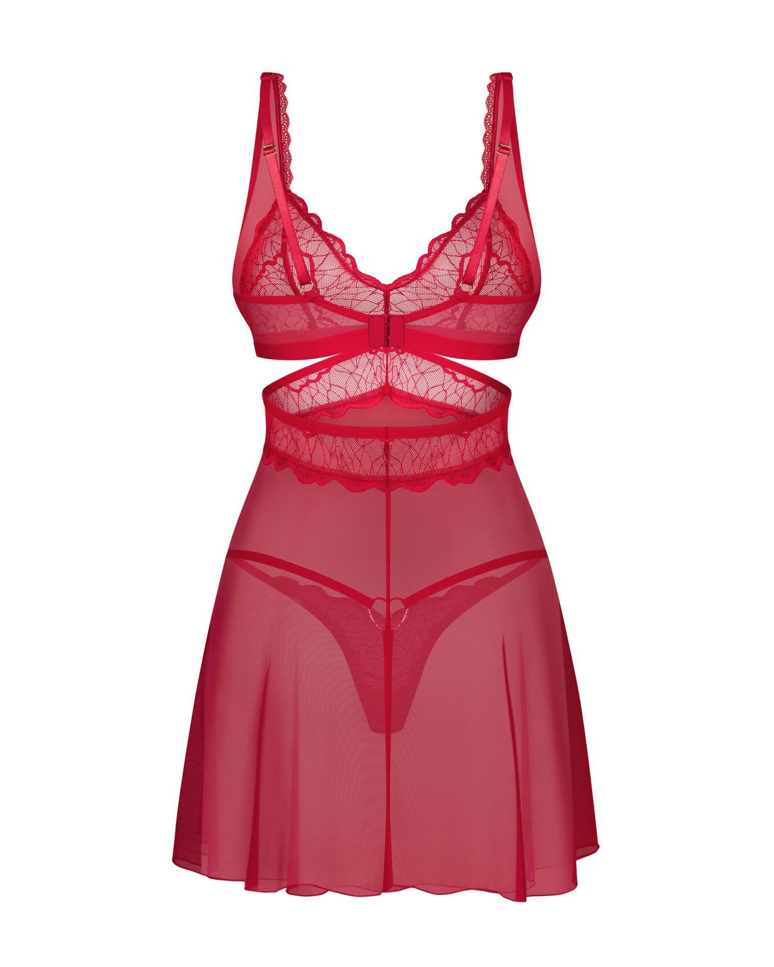 Set lenjerie intimă Obsessive Cupide Desir roșu S/M