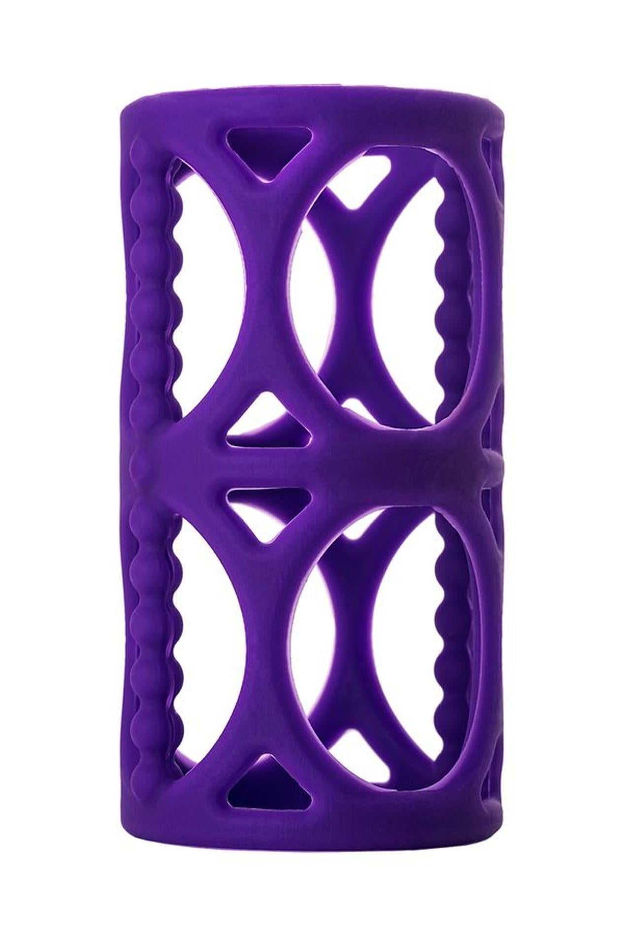 Manșon pentru penis din silicon A Toys, violet, 7,5 cm