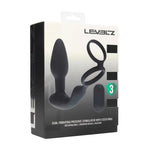 Masaj de prostată din silicon Levelz cu perle rotative și telecomandă 17 cm