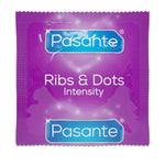 Prezervative Pasante Ribs Dots Intensity cu nervuri și buline, 144 buc.
