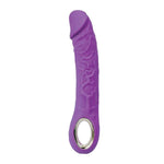 Vibrator realist fantezie din silicon violet 22 cm cu încălzire USB