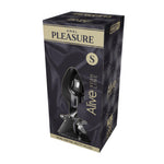 Plug anal metalic Alive Mini negru cu cristal 7 cm