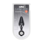 Dop anal Levelz M din silicon, negru, 12 cm
