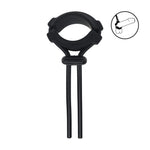 Inel de penis reglabil din silicon Levelz cu cursor, negru