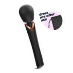 Baghetă masaj USB Crushious Holly din silicon negru, 30 cm