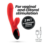 Vibrator USB Crushious Dare Dong din silicon, formă de iepuraș, 20 cm