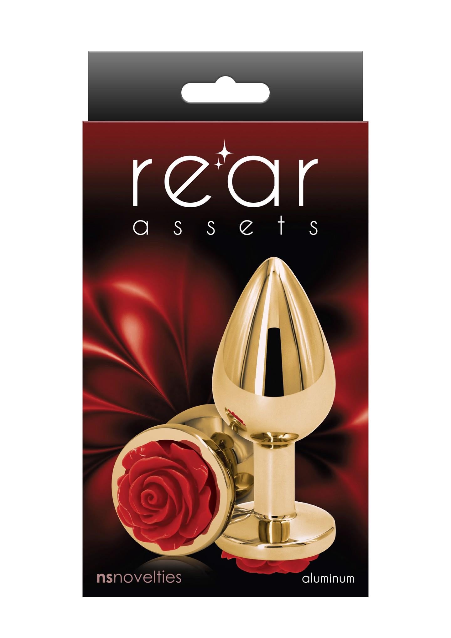 Plug anal din aluminiu Rose NS Novelties, roșu, 8,9 cm