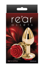 Plug anal NS Novelties Rose din aluminiu, mic, roșu