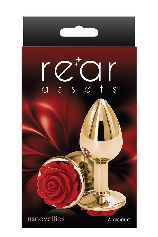 Plug anal NS Novelties Rose din aluminiu, mic, roșu