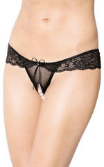 SoftLine 2443 tanga din dantelă negru S/M