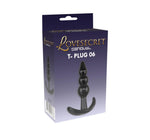 Plug anal Lovesecret T Plug 06 negru 9 cm